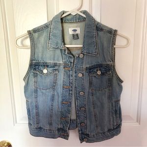 Denim Sleeveless Jacket | Kids XL | Old Navy
